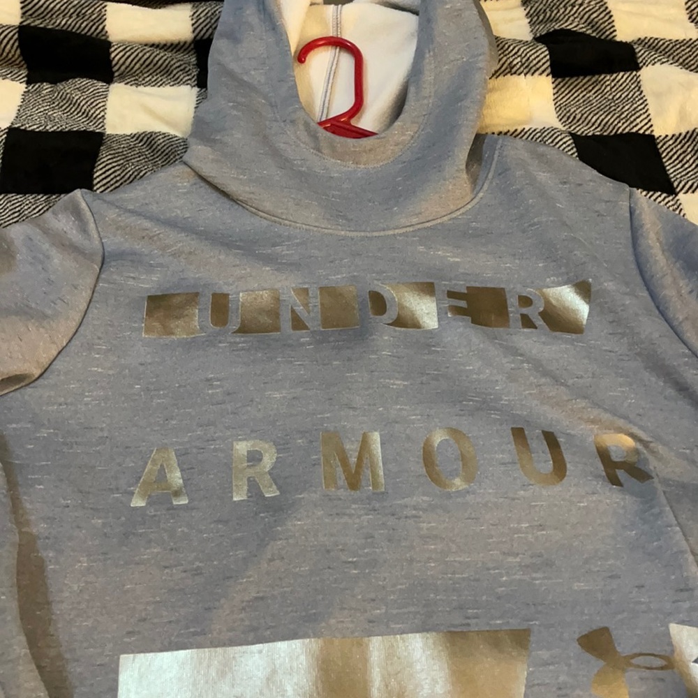 Size Large, blueish gray, ColdGear Under Armour pullover
